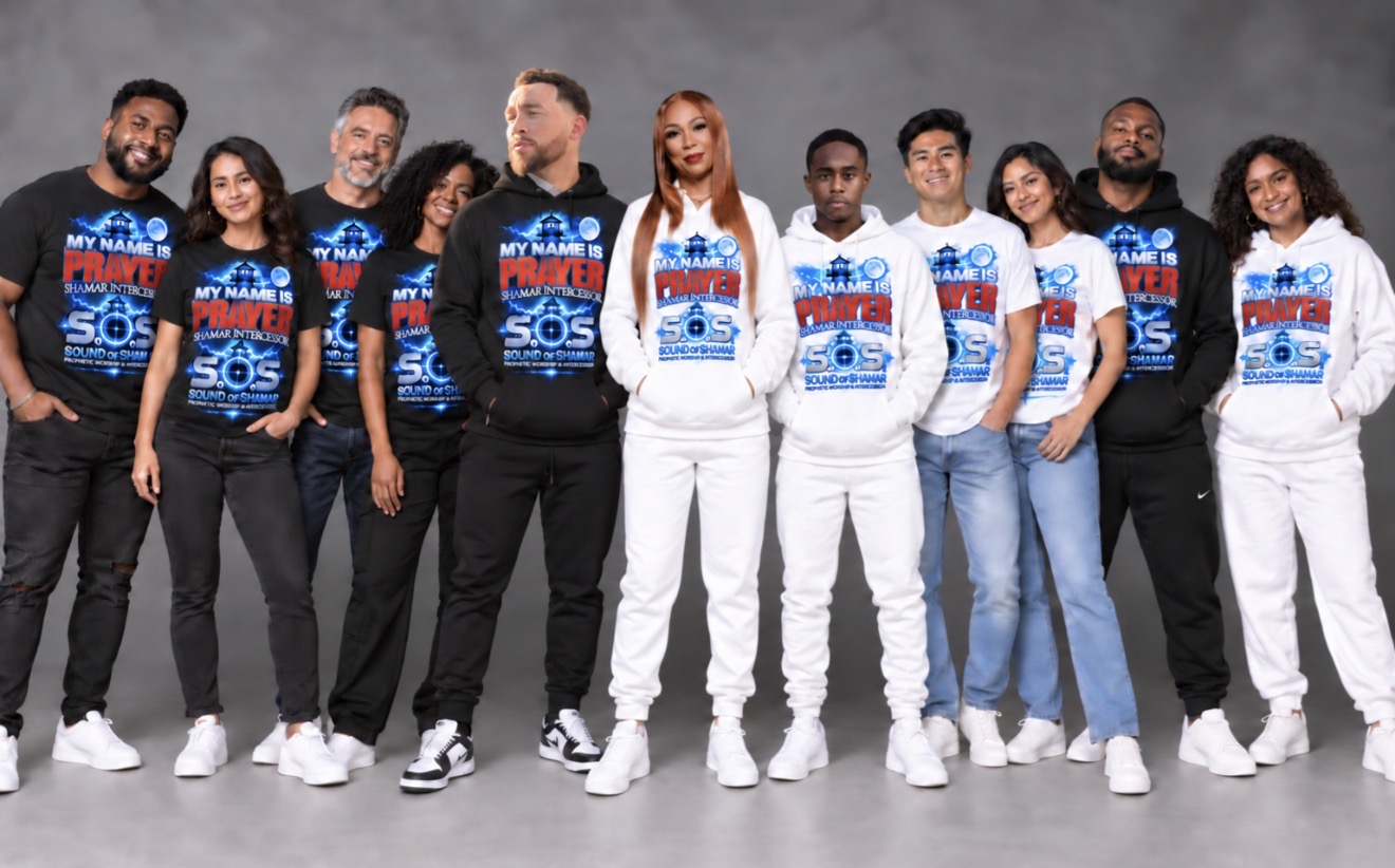 Watchmen wearing S.O.S. Sound of Shamar tees and hoodie sets